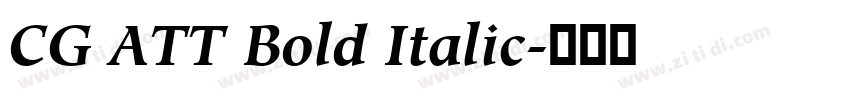 CG ATT Bold Italic字体转换